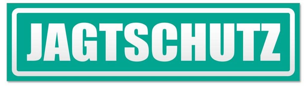 Kiwistar - Autoaufkleber - Türkis - 30 x 8 cm - Jagtschutz invertiert - Hinweis Aufkleber Sticker für Auto, Kfz, Fahrrad, PKW, LKW