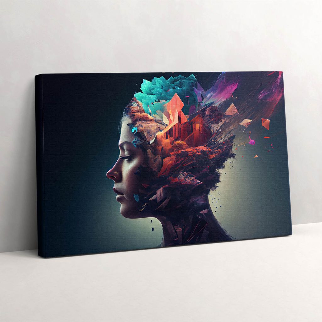 Emotionen abstrakte Frau – Leinwandbild Wandbild – 30x20 cm – Leinwandbilder – Wandbilder – Schlafzimmer – Flur
