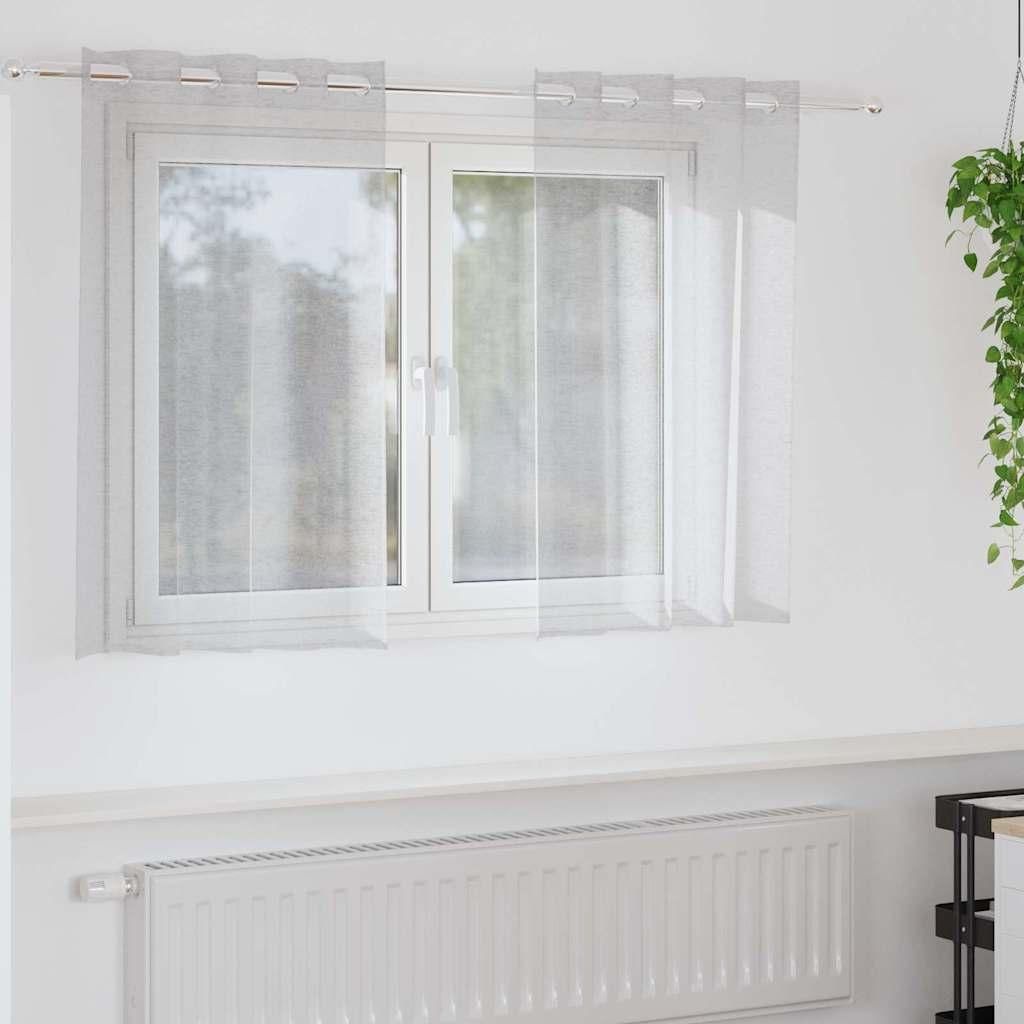 Vorhänge mit Vorhängen 2 pcs Hellgrau 140 x 140 cm Polyester, Gardinen & Vorhänge Design Möbel Neu