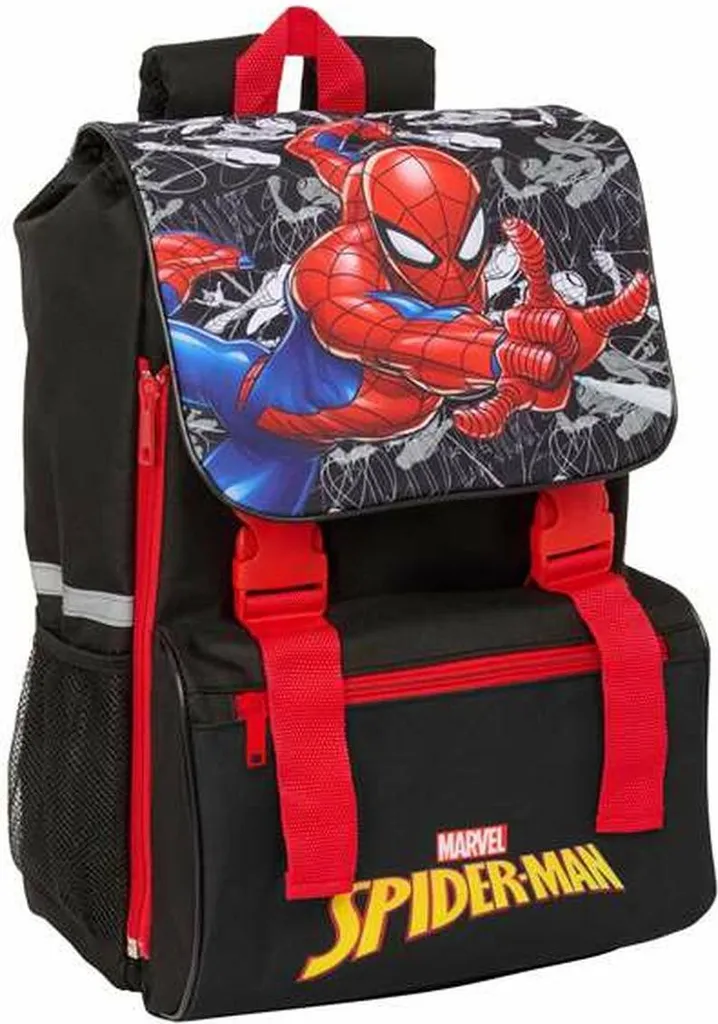 Zaino scuola Spider-Man Nero Rosso 18,5 x 41 x 15 cm