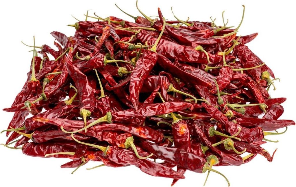 Chilischoten getrocknet Naturrot, verpackt im Beutel mit ca. 250g | Pfefferschoten