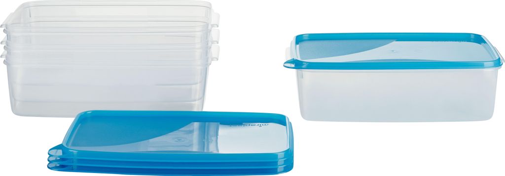 MiraHome Vorratsdosen Sets verschiedene Größen rechteckig blau – Vorratsdosen mit Deckel Luftdicht – Gefrierdosen für Mealprep – Austrian ...