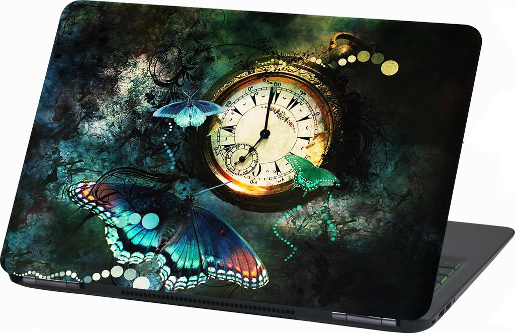 Premium Laptop Universal Folien Cover – Matt, Kratzfest & Rückstandslos entfernbar LP34 Mystical Time 15 Zoll 26x38cm
