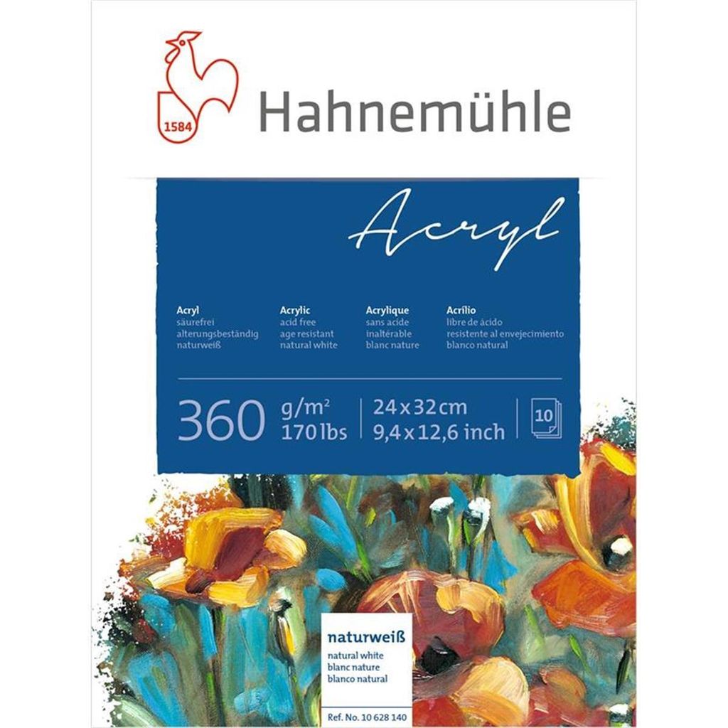 Hahnemühle Acryl 360 Block - 360 g/m² - 24 x 32 cm - 10 Blatt