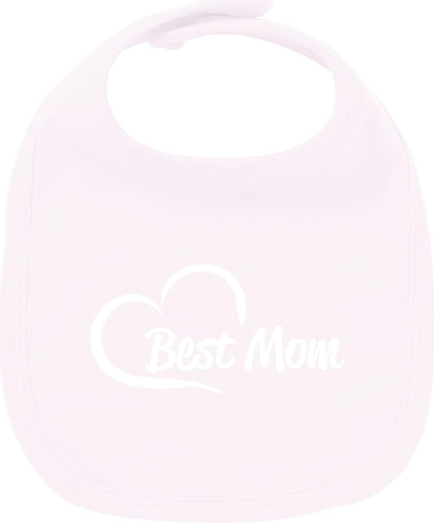 Huuraa Unisex Babylatz Best Mom Heart Geschenk Babypink Baumwolle Best Mom Mitbringsel