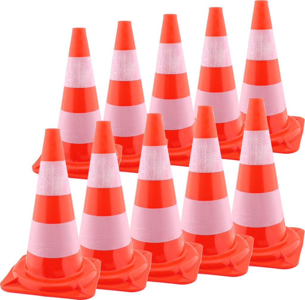 Verkehrspylon Pylon Hütchen Verkehrsleitkegel Warnkegel Markierungskegel Absperrkegel Warnbake Leitpfosten Lübecker Hut Parcours 10 Stück