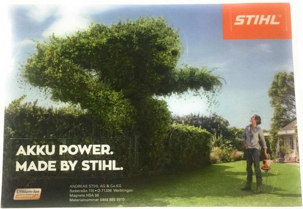 Stihl Magnet HSA 56 - Laubmonster - Akku Power - 12 x 6 cm