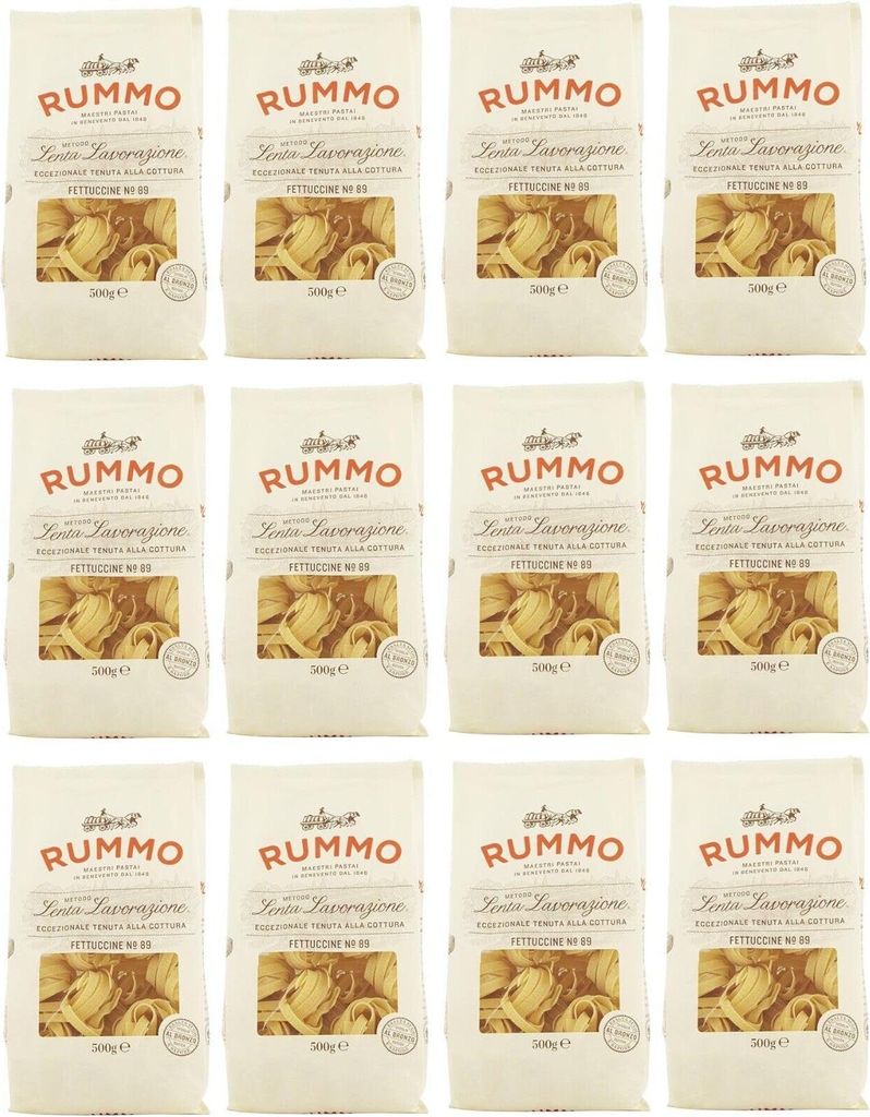 12er-Pack Rummo Pasta Fettuccine N°89,Italienische Nudeln aus Hartweizengrieß,Italienische Pasta 500g