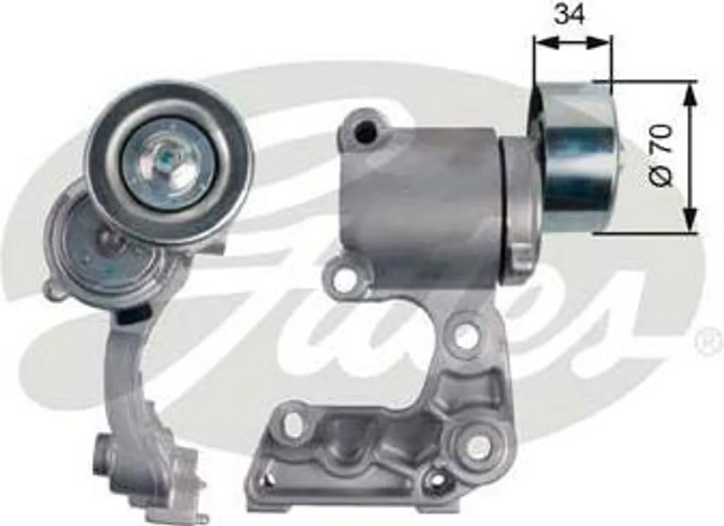 Tendeur de Courroie GATES T39140 Haute Résistance OE 1662031020 pour IS