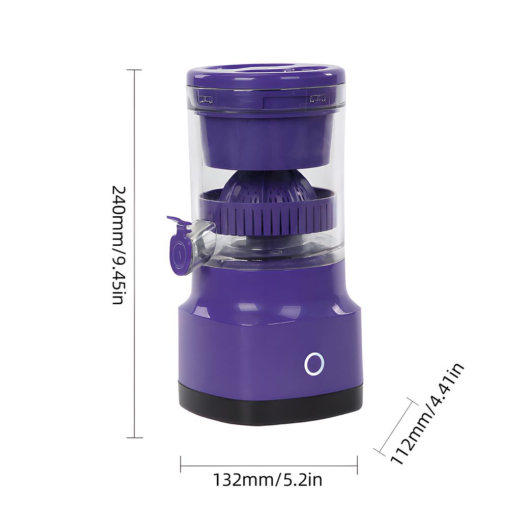 Elektrische Zitruspresse, USB wiederaufladbar, hohe Saftausbeute, automatische kabellose Orangenpresse, One-Touch-Bedienung, tragbarer Entsafter fu...