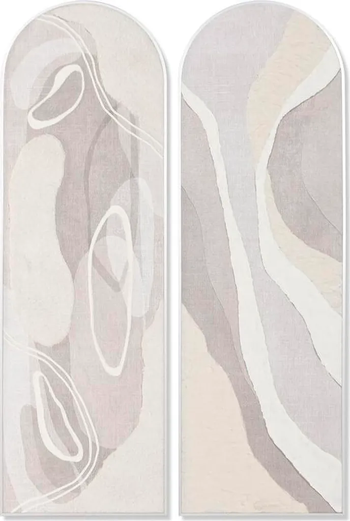 Habiller un Grand Mur Vide avec ce Duo de Tableaux Abstraits 167x52 cm
