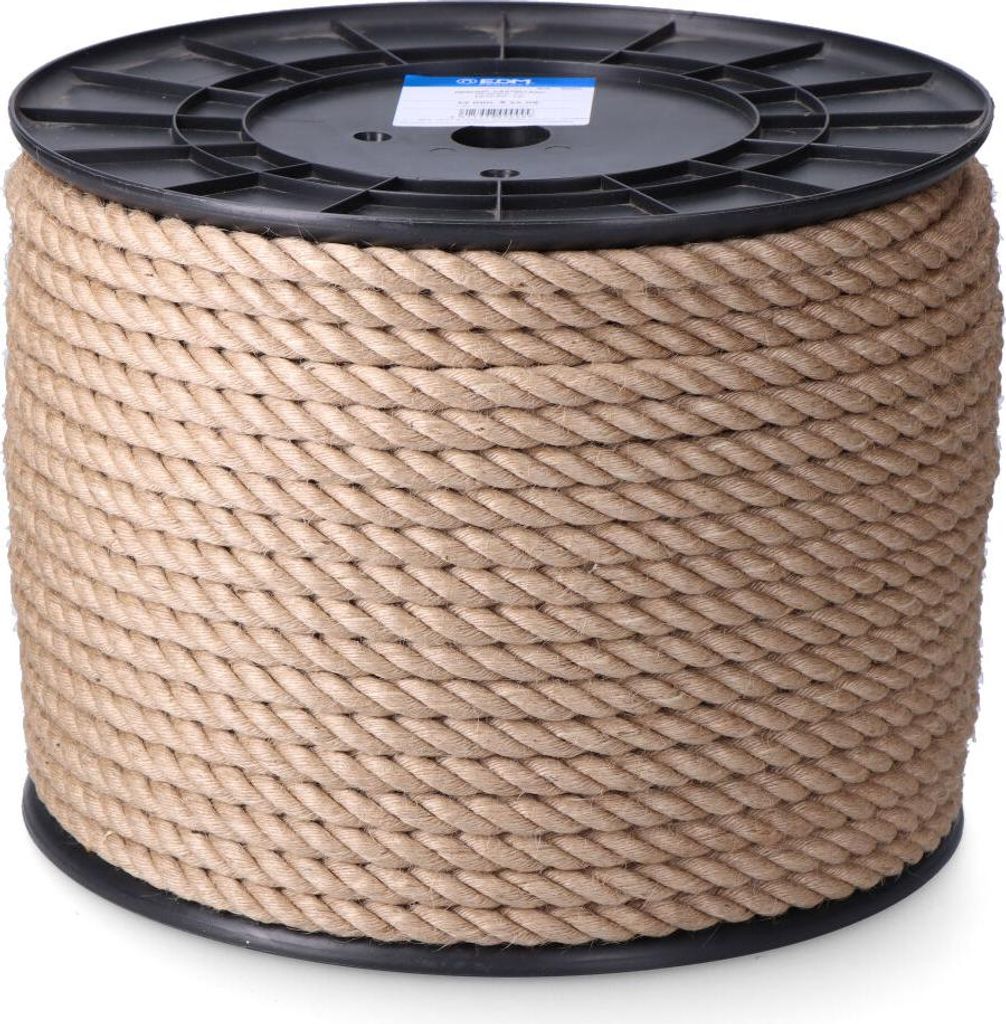 Ökologisches Juteseil de 3 Stränge (200 Meter de Länge und Stärke de Ø6 mm) Farbe braun