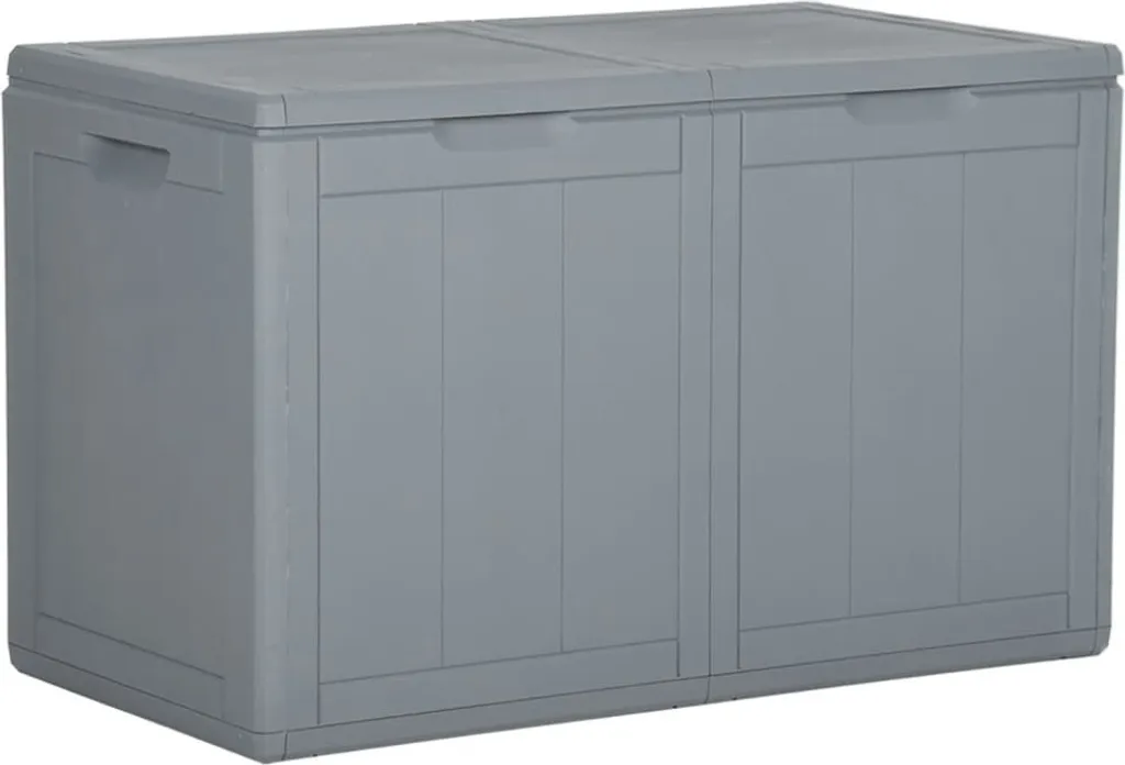Baule Esterno vidaXL 180 L Grigio Rattan PP - Cassetta Salvaspazio