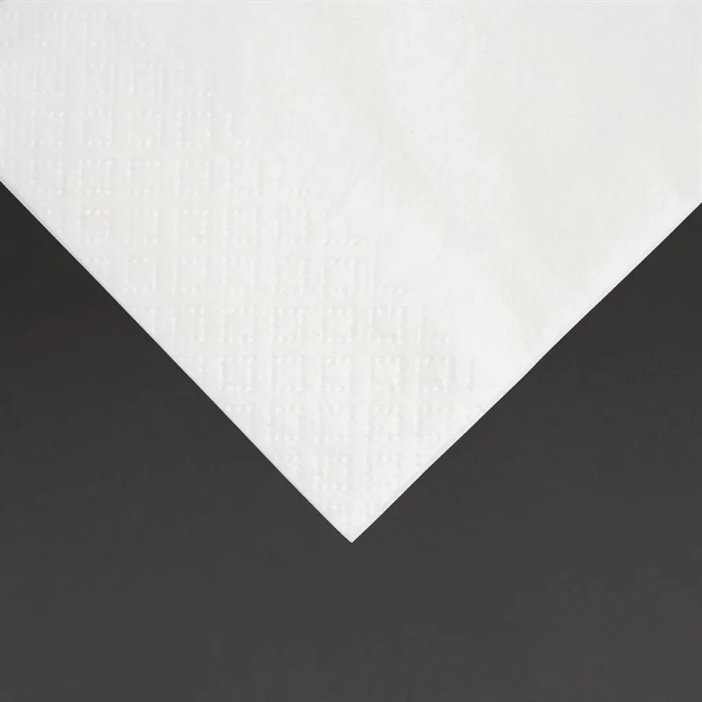 Lot de 2000 serviettes blanches 1/8 pour buffet et traiteur de 33 cm