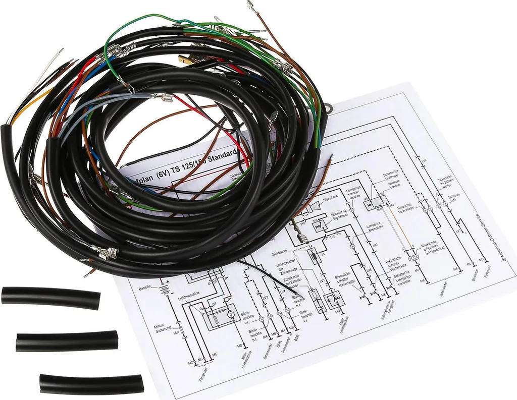 Câblage complet kit de harnais pour moto MZ TS et ETS 125 150 cm3