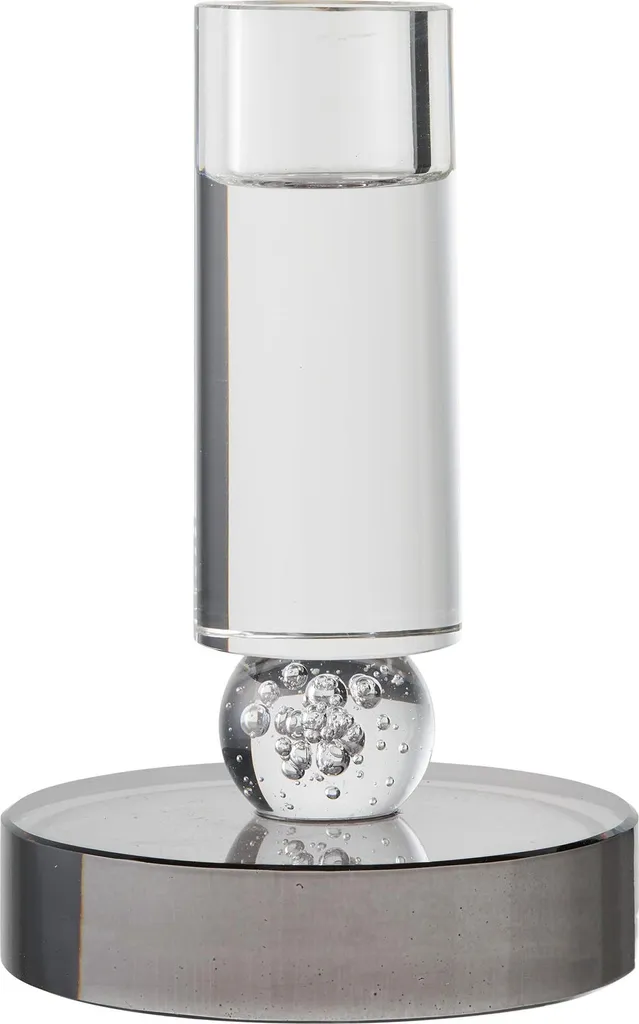 Petit bougeoir Vina Ø9 cm gris blanc - Stable et protecteur de meuble