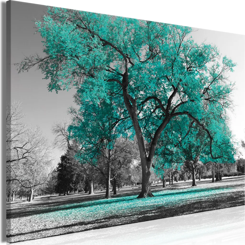 Décoration murale moderne Arbre : Tableau sur toile 120x80 Paysage Nature