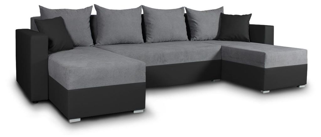 Wohnlandschaft mit Schlaffunktion Beno - U-Form Couch, Produktbild 