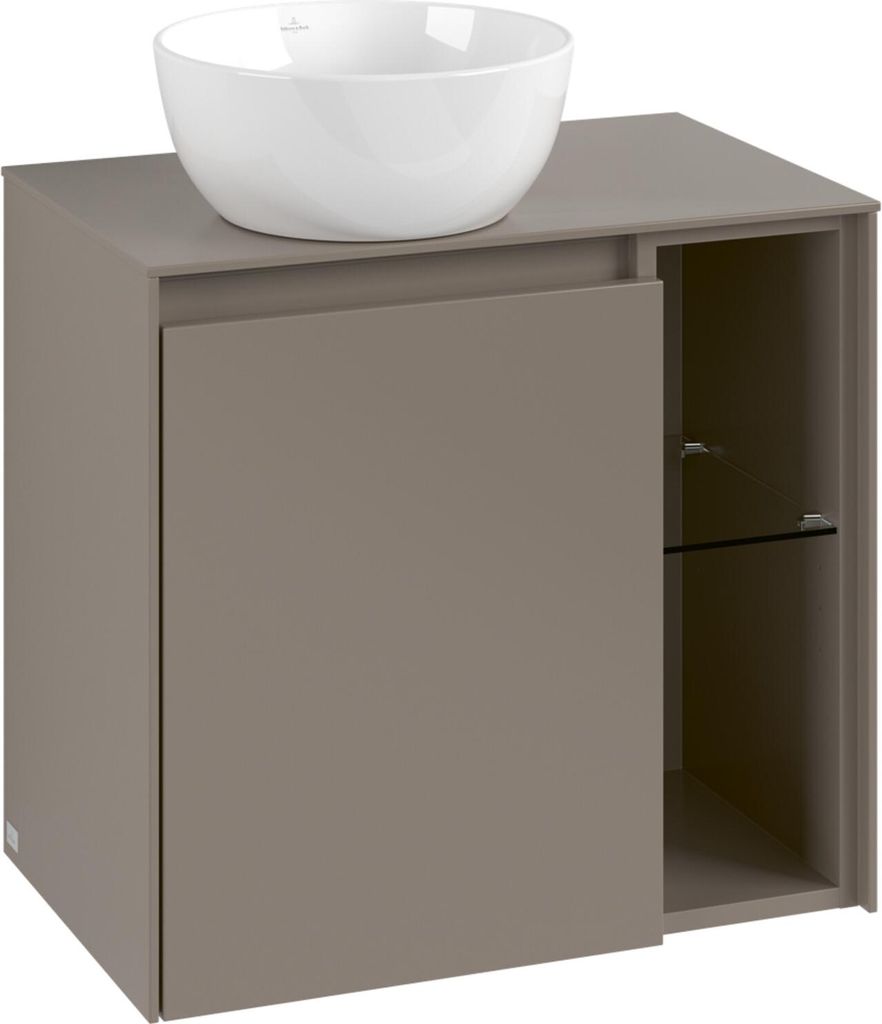 V&B Waschtischunterschrank Collaro 60x54,8x38cm, WT l, LED 2,9 W, Kan Oa
