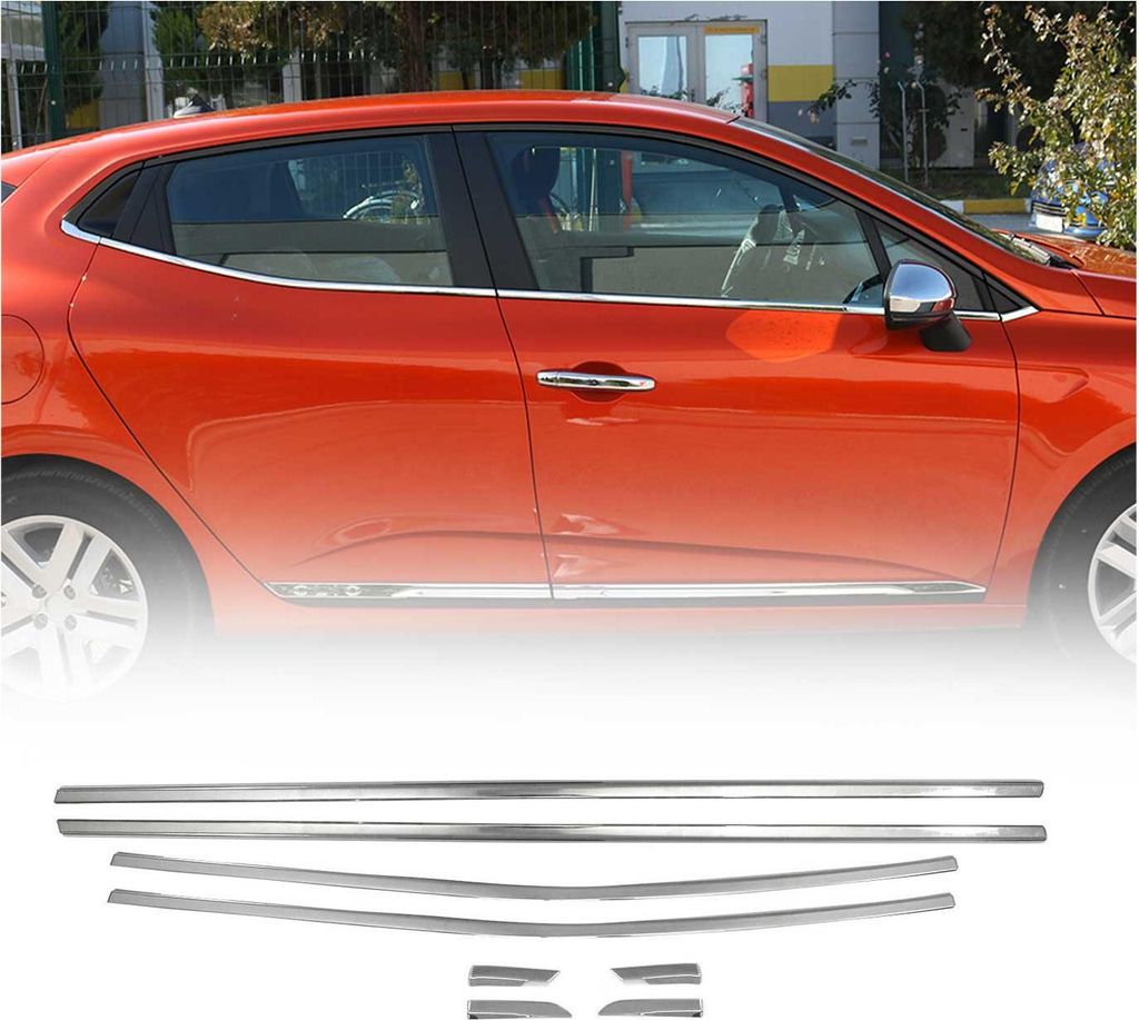 Listwy okienne do Renault Clio 2019-2025 stal nierdzewna Zdjęcie produktu 