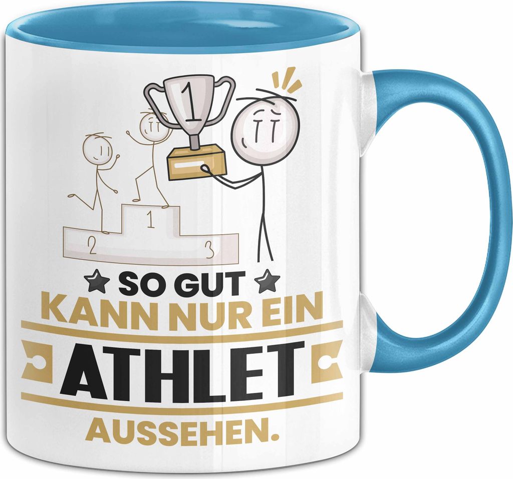 Athlet Geschenk Tasse So Gut Kann Nur Ein Athlet Aussehen Geschenkidee Kaffee-Becher (Blau)