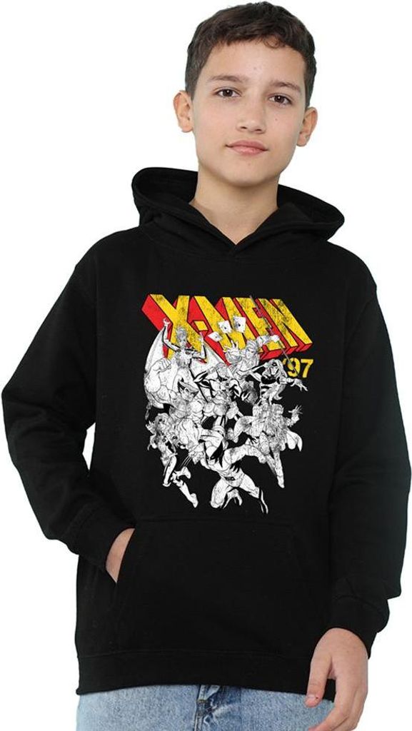 X-Men - Kapuzenpullover für Kinder, Zum Überziehen TV25234 (128) (Schwarz)