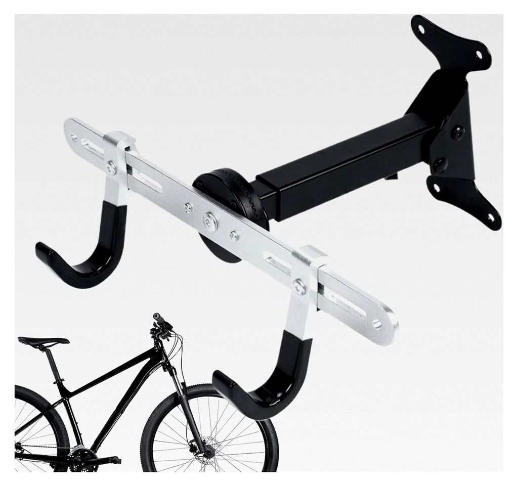 Wandmontierter Fahrradständer, verstellbarer Aufhänger, vertikale Aufbewahrung, Organisationszubehör für Innenräume, Zuhause, Garage, platzspa...