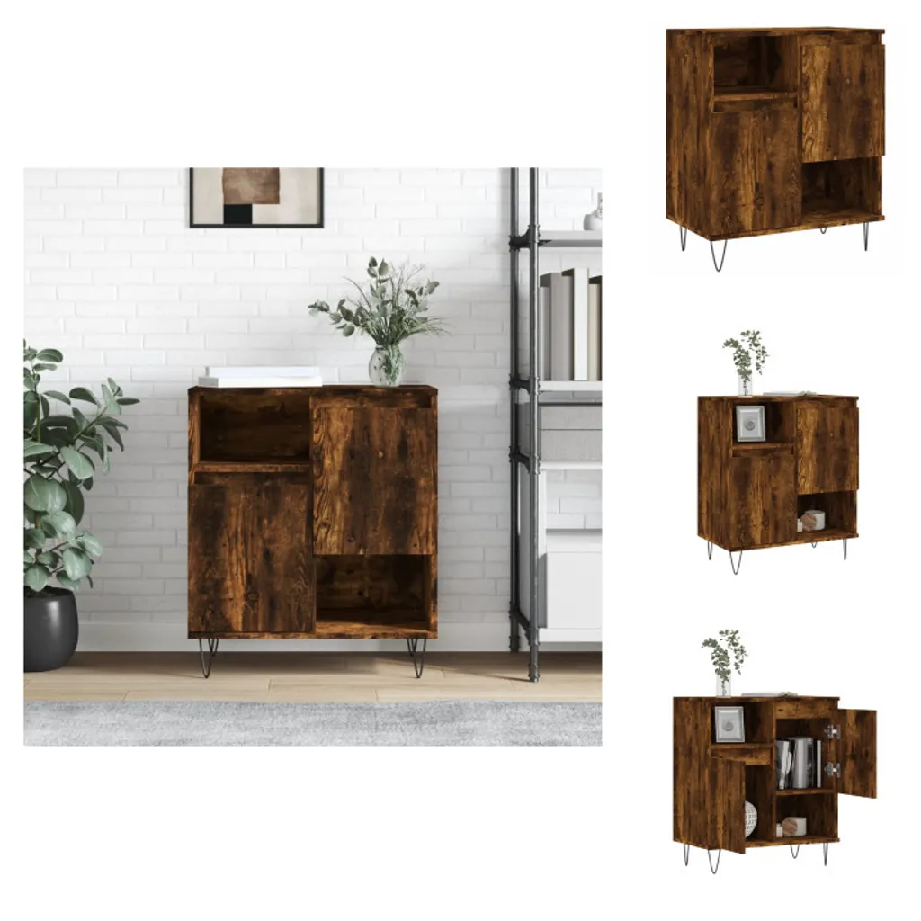 vidaXL Credenza rovere fumé 60x35x70 cm materiale legno - Credenze