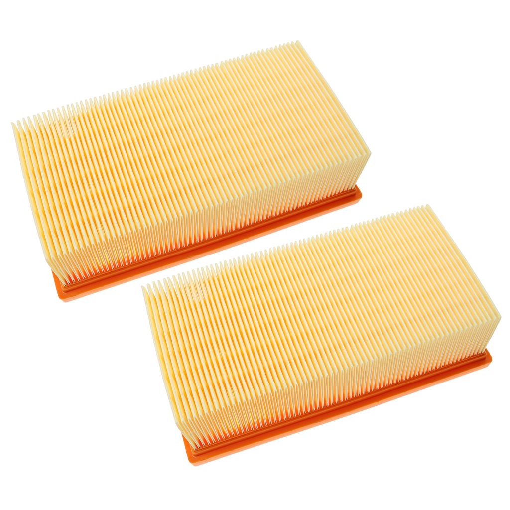 vhbw Set 2x Flachfaltenfilter Ersatz für Kärcher 6.904-068.0, 6.904-156.0 für Nass- und Trockensauger, Staubsauger - Filterelement