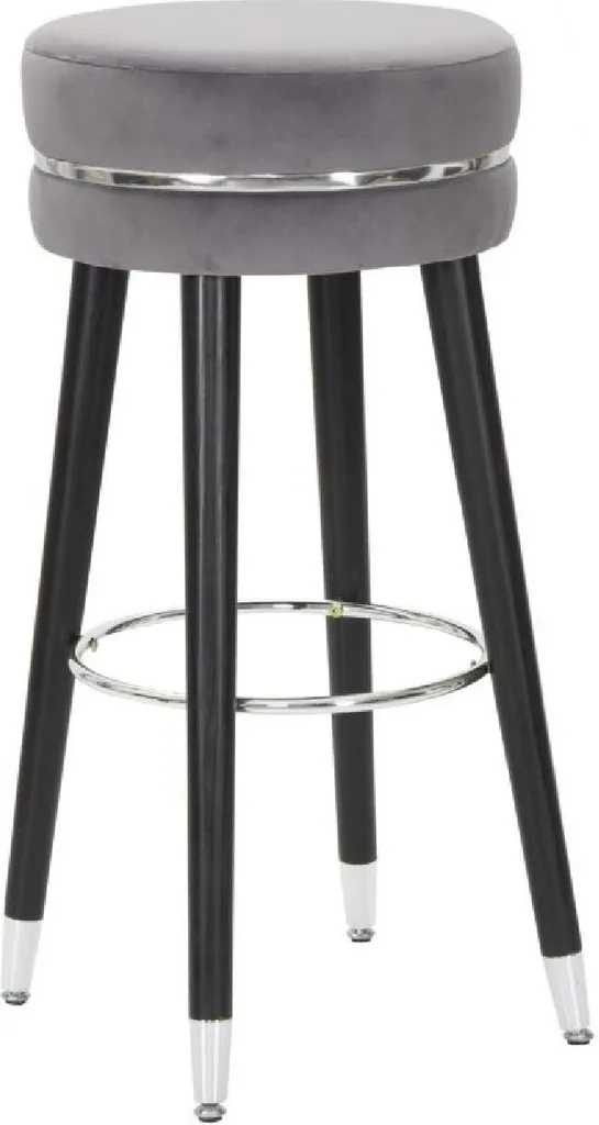 Tabouret de Bar Paris 74 cm Gris et Noir Idéal pour Mange-Debout Design