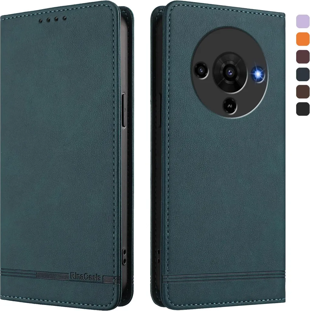 Custodia Libro ZTE Blade A76 5G Verde - Finto Cuoio di Alta Qualità