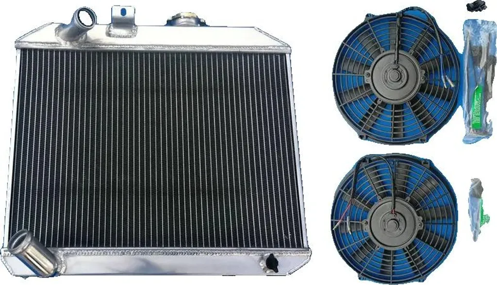 Radiateur Aluminium 3 Rangs pour Jeep Willys 1941-1952 Noyau 495x350x52mm