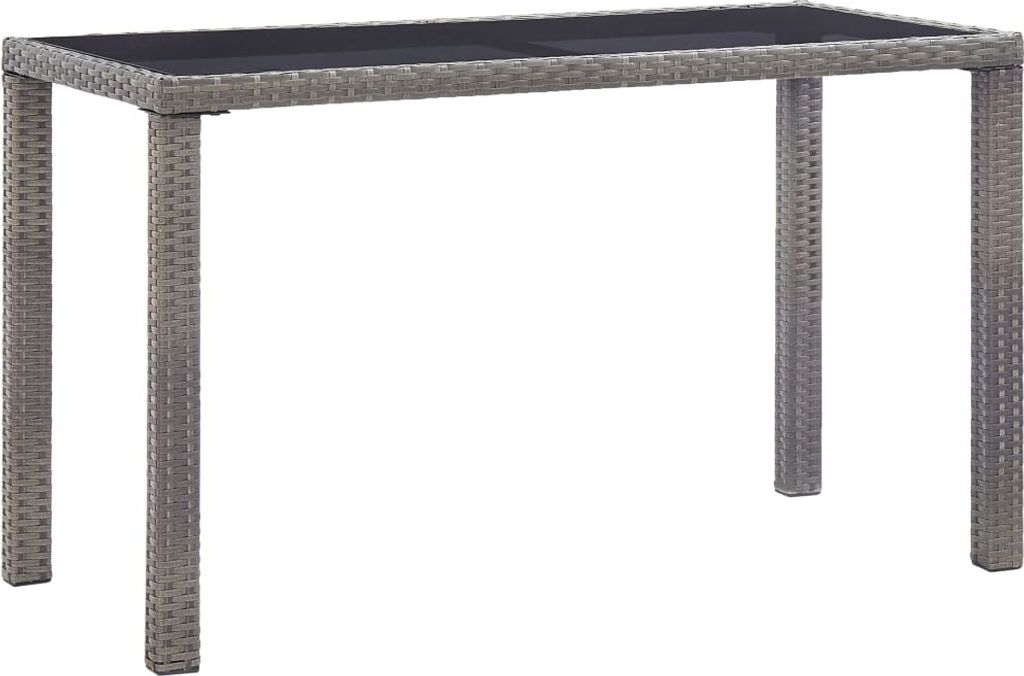 vidaXL Gartentisch Anthrazit 123 x 60 x 74 cm Poly Rattan Immagine del prodotto 