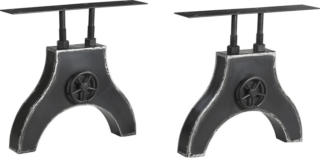 SIT Möbel Tischgestell | für Platten von 160 bis 240 cm | Metall schwarz | B 70 x T 12 x H 72 cm | 07114-44 | Serie TOPS & TABLES