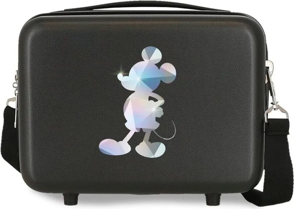 Vanity case Mickey Silver adaptable avec coque ABS anti-choc 29cm