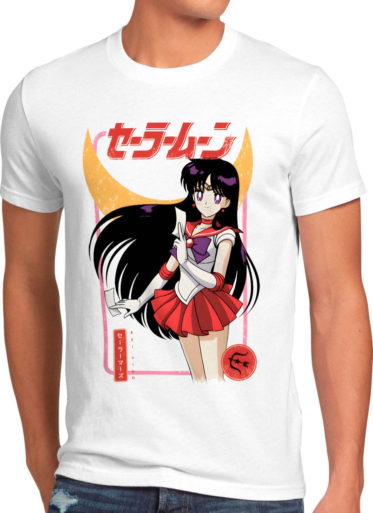 BaumwolleCloud Mars Rei Hino Herren T-Shirt anime manga cosplay crystal