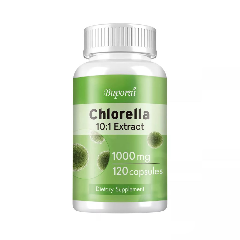 Chlorella 10:1 Extract 1000 mg (120 Kapseln) Nahrungsergänzungsmittel, Leber, Nieren, Entgiftung, Verdauung, Energie und Immunsystem