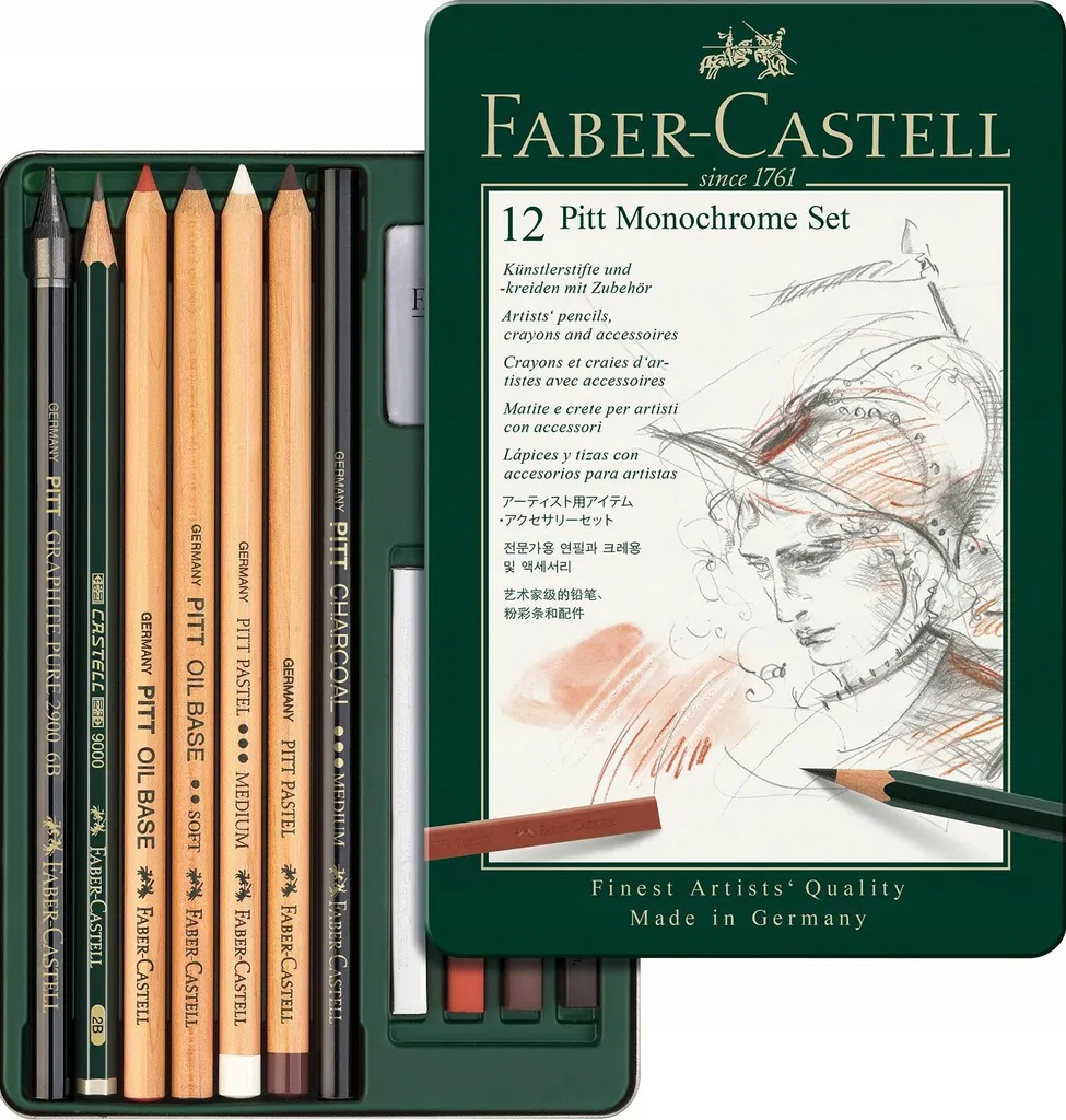 Offerta Faber-Castell Pitt Monochrome 12 pezzi - Kit Schizzi Completo - 3