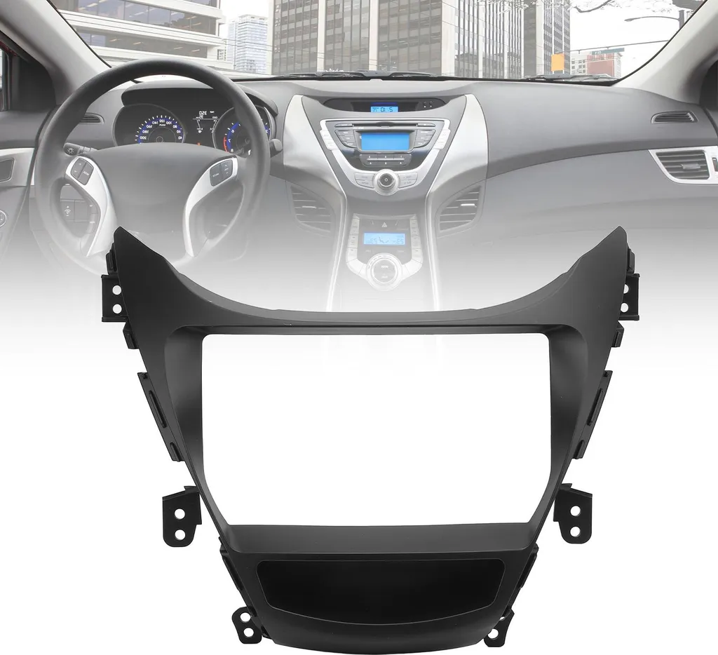 Cadre autoradio 9 pouces robuste pour Elantra 11-14 avec câble inclus