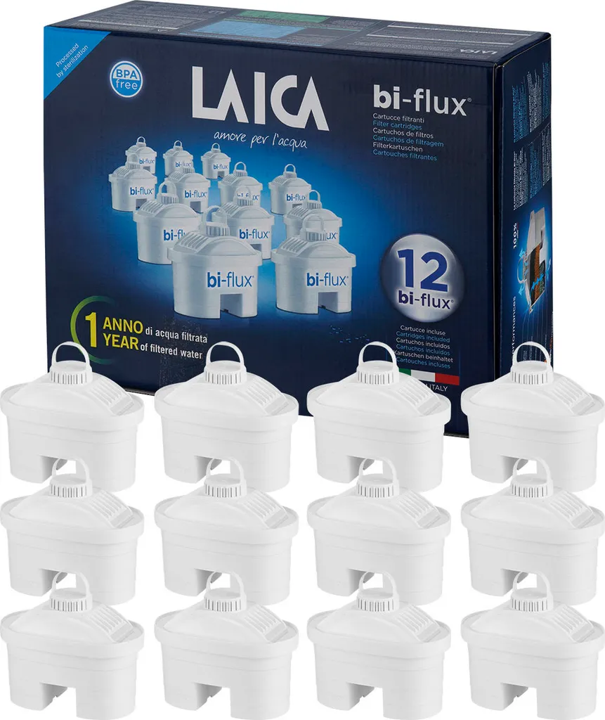 Cartouches filtrantes LAICA bi-flux F12MES0 recharge eau de table