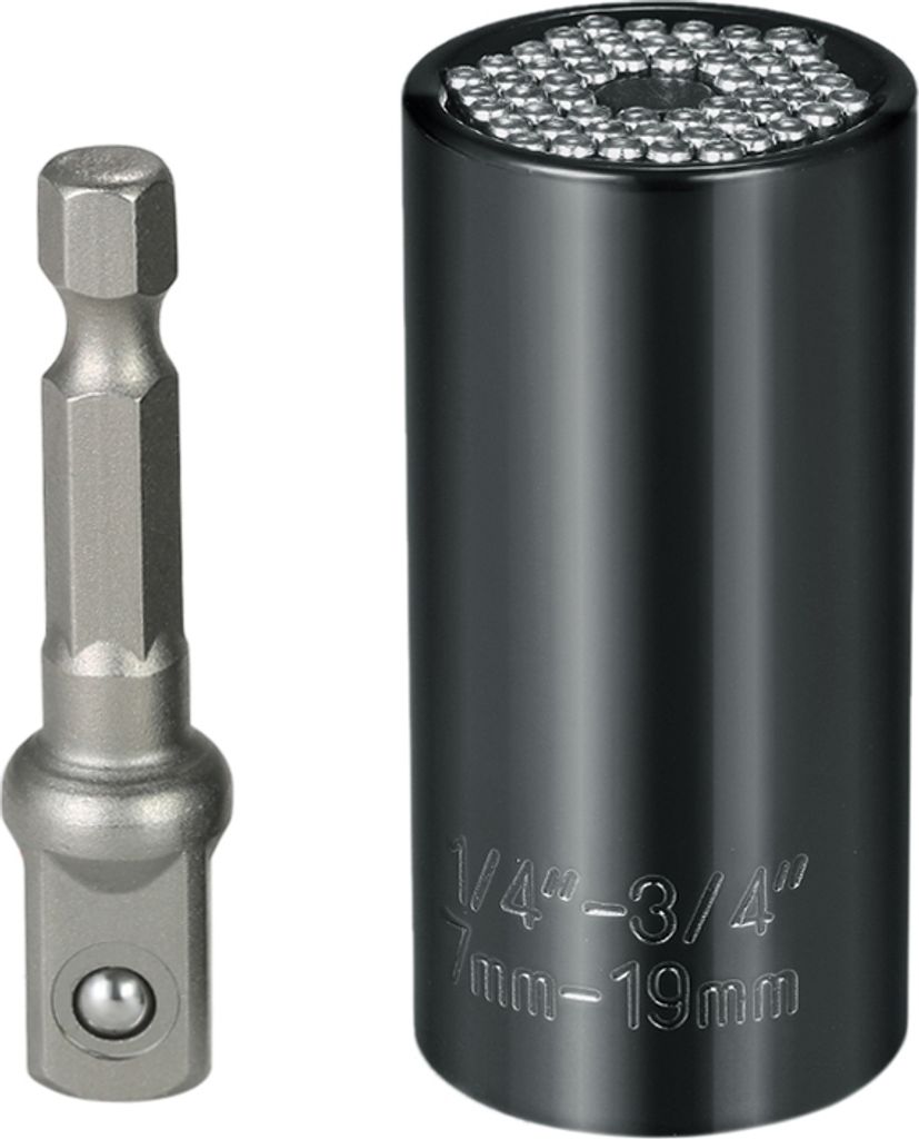 7mm-19mm multifunktionale Universalsockel Metric Schraubenschluessel Bohrmaschine Adapter Socket Set Professionelle Repair Tools