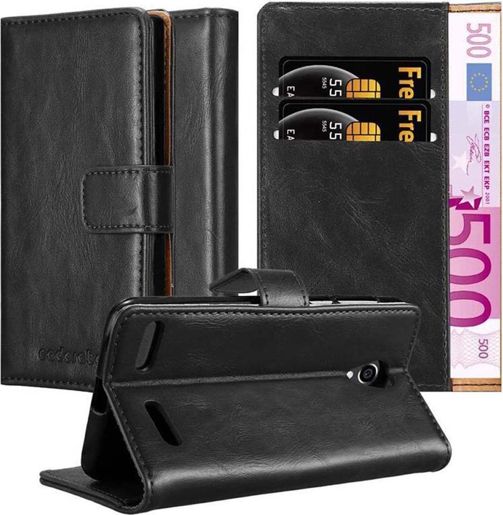 Cadorabo Hülle für ZTE Blade L7 Schutzhülle in Schwarz Handyhülle Book Tasche Case Etui Luxury