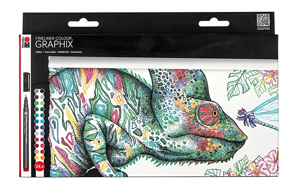 Marabu Fineliner COLOUR GRAPHIX "HYPNOTIZE" 24er Kartonetui