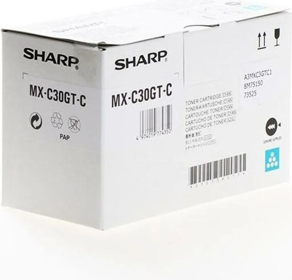 Toner Originale Ciano Sharp MX-C30GTC - Colori Brillanti e Definiti - 14