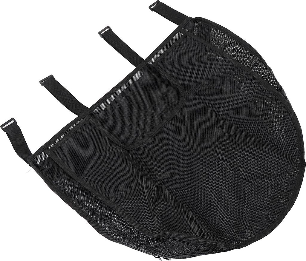 Mesh Bath Toy Organizer große Kapazität Wand hängen Zippered Storage Bag mit 4 Klebehaken für Bad Schwarz