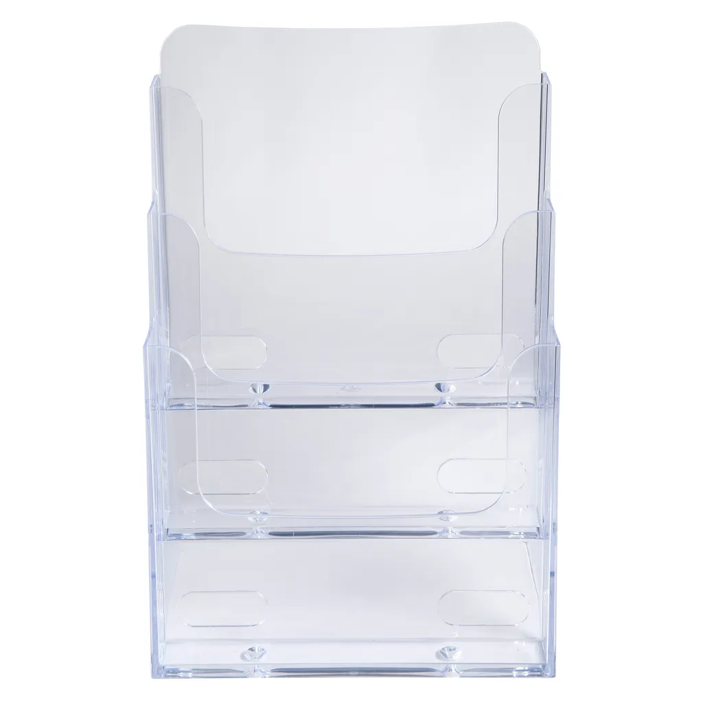 Distributeur de Flyers A5 Transparent 3 Compartiments Exacompta 75158D - 3
