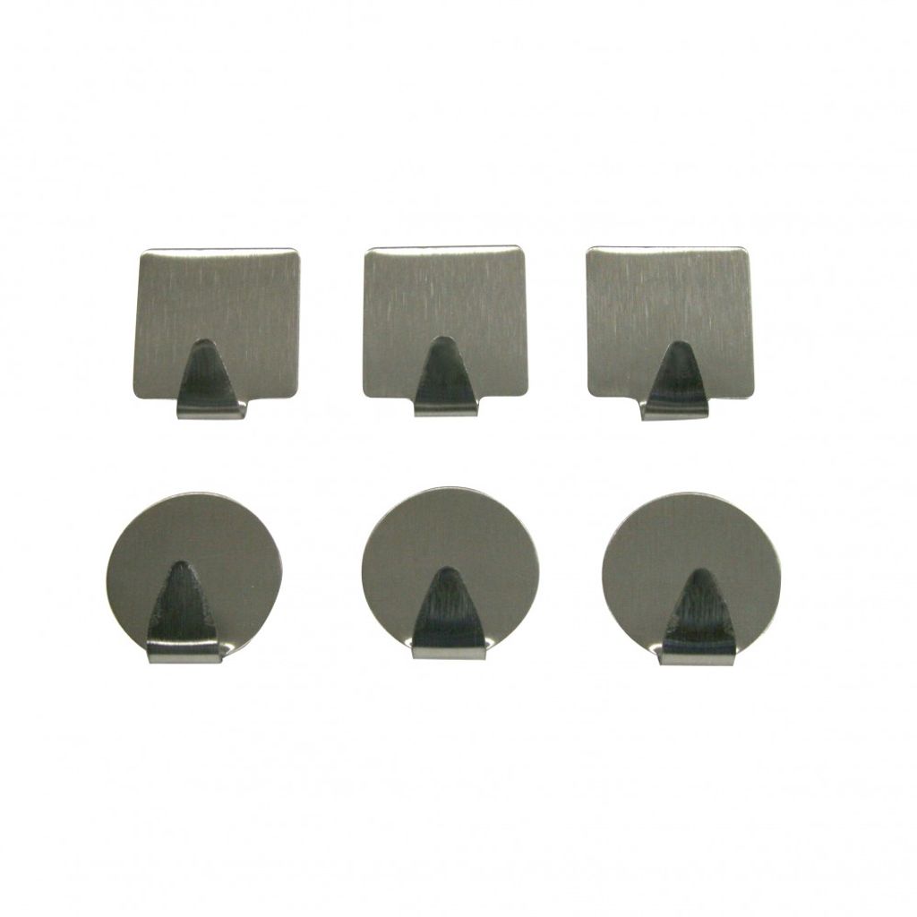 Klebehaken, Edelstahl, 3 Stück, 3,5 cm