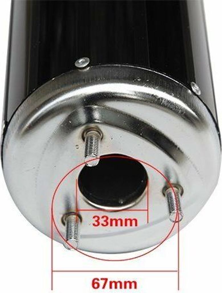 Auspuff Endtopf Typ 32 rot Quad ATV Bashan Shineray Jingling