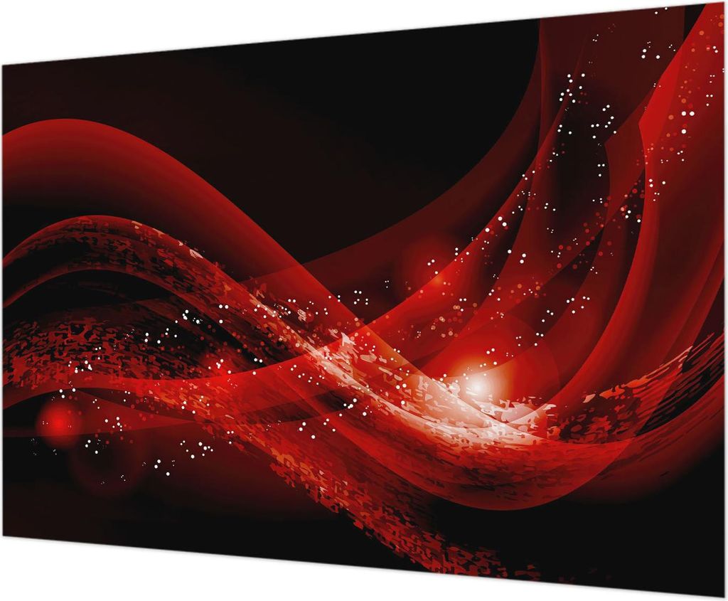 Wandtapete - Dekorative Tapete für Wohnzimmer - Tapetenfolie für Wanddekoration - 208x146 cm - Roter Wirbel