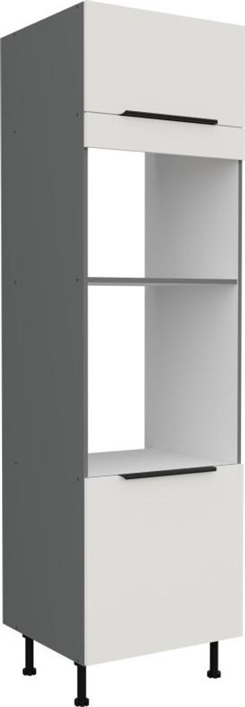 Einbauschrank LUNARA – Breite 60 cm, Weiß/Anthrazit